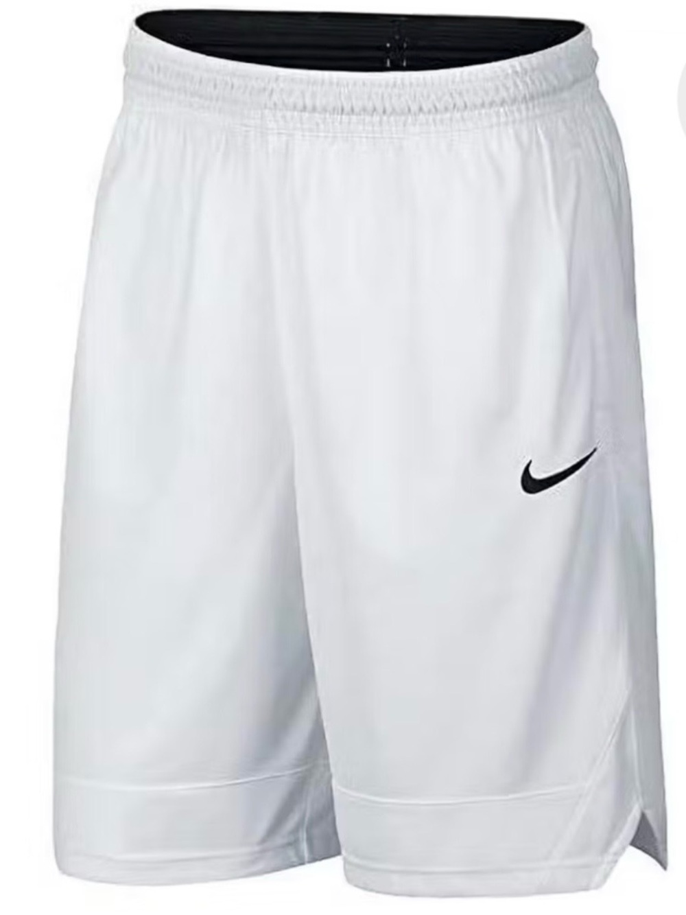 Nike Men’s White Dri-Fit Athletic Shorts with Black Swoosh Sz Medium NWOT